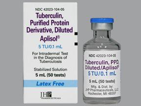 Tuberculin PPD Aplisol® Tuberculin Purified Protein Derivative 5 TU / 0.1 mL Injection Multiple Dose Vial 5 mL 50 Test by Par Sterile Products LLC  ID 42023-0104-05